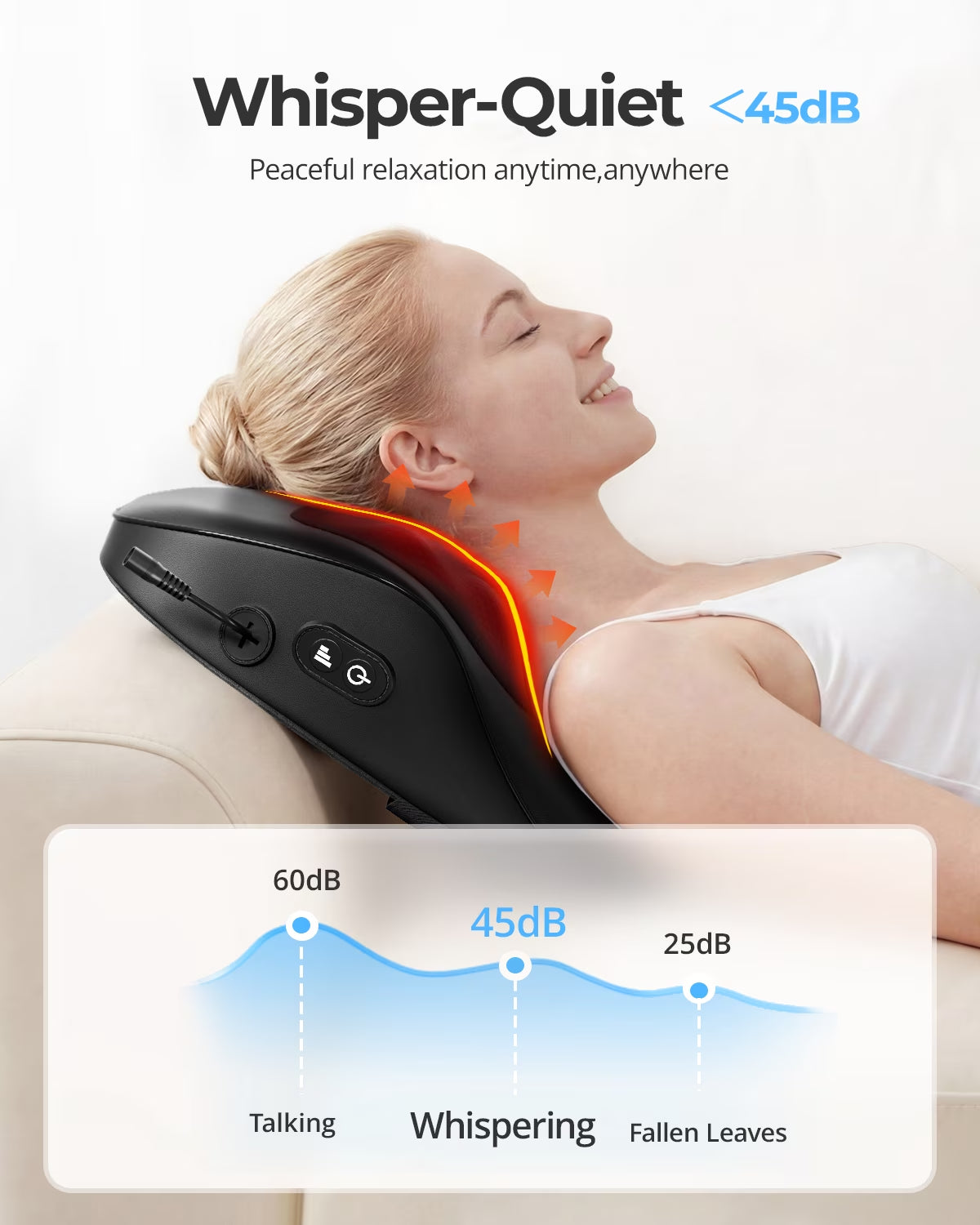 Shiatsu Back and Neck Massager with Heat, Deep Tissue 3D Kneading Massager Pillow for Muscle Pain Relief, Black,Relaxation Gifts for Women Men